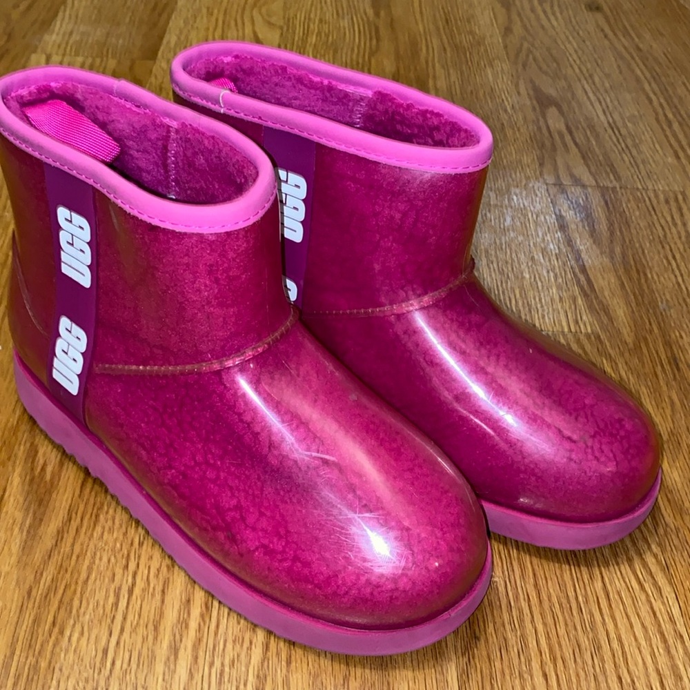 Ugg Pink Classic Clear Mini Boots